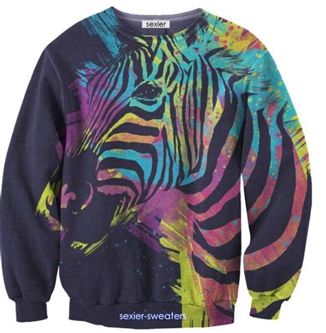 Rainbow Zebra Sexier Sweater Rainbow Zebra What To Wear Sweatshirts