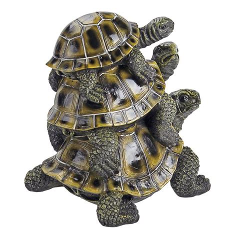 Threes A Crowd Stacked Turtle Statue