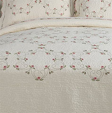 Modern Heirloom Collection Felisa Cotton Filled Bedspread King 120 By