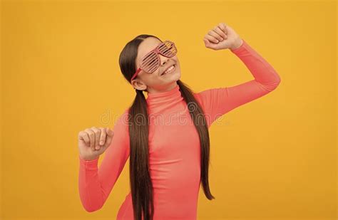 Dancing Child In Glasses Fashion Accessory Going Crazy Positive