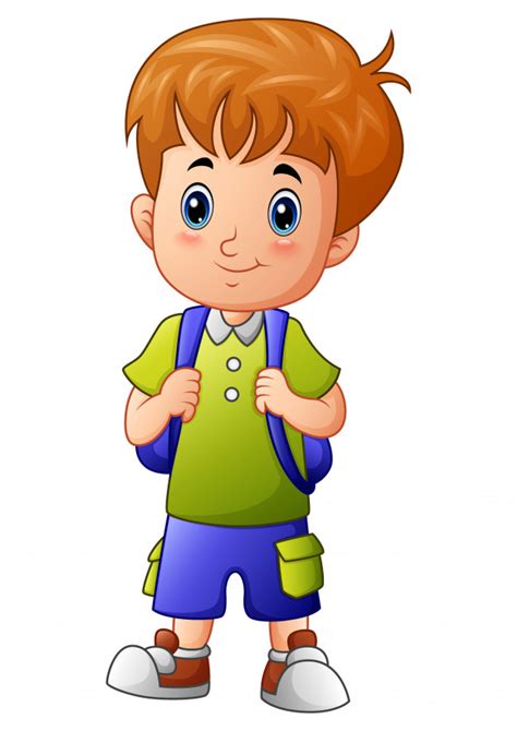 Cute Little Boy Cartoon Vector Premium Download