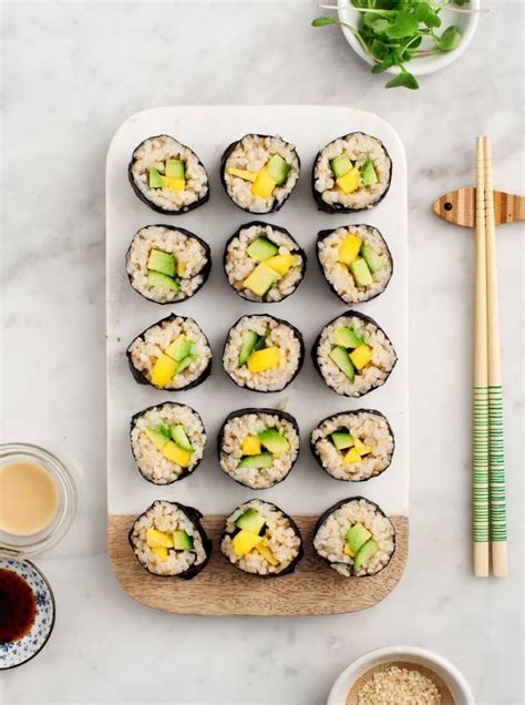 Avocado Cucumber Sushi Roll Love And Lemons Recipe Sushi Roll