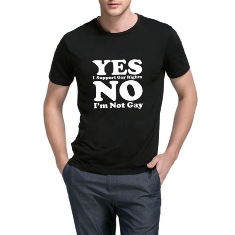 Loo Show Yes I Support Gay Rights Funny Crew T Shirts Men Casual Tee In
