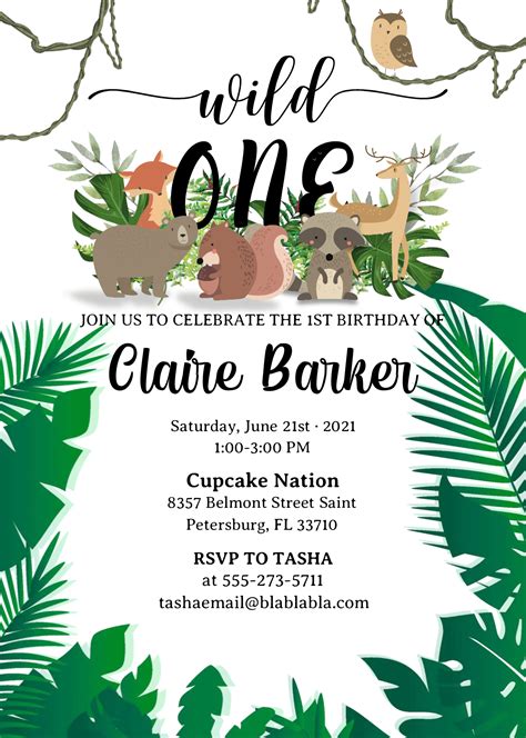 Wild One Invitation Templates Editable With Ms Word Download