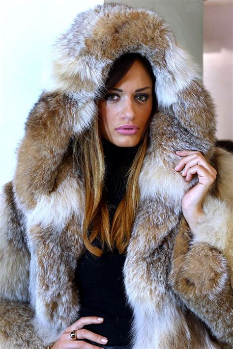 Hooded Lynx Fur Jacket Fur Coat Fur Fur Fashion