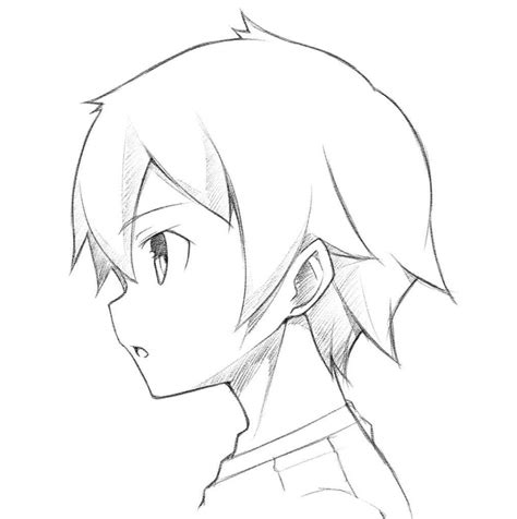 Side Profile Face Drawing Anime