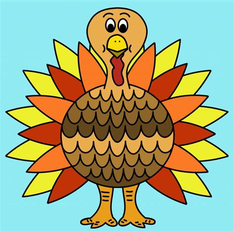 Colored Turkey Drawing At Getdrawings Free Download