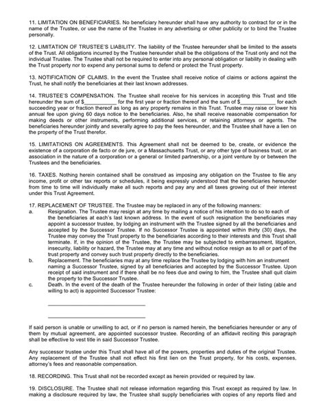 Land Trust Agreement Sample In Word And Pdf Formats Page 2 Of 4
