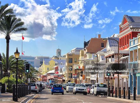 Front Street Hamilton Bermuda High Res Stock Photo Getty Images