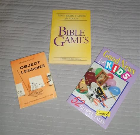 Vtg Bible Gamesobject Lessonsbible Brain Teasers For Adultsgood News