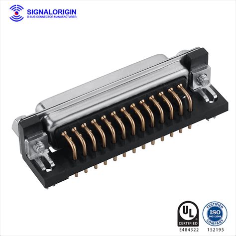 25 Pin D Sub Female Pcb Right Angle Connector Manufacturer