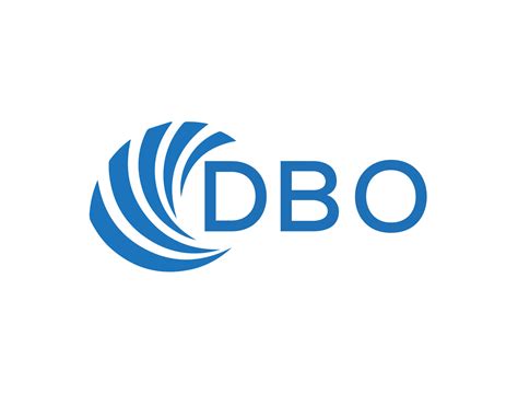 Dbo Letra Logo Diseño En Blanco Antecedentes Dbo Creativo Circulo