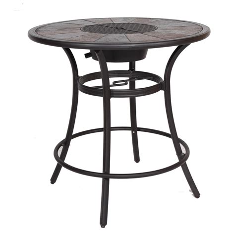 Usually ships within 2 to 3 weeks. Allen + roth Safford 40-in W x 40-in L Round Aluminum Bar Table at Lowes.com