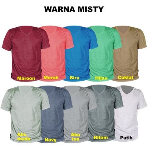 Jual Muscle Fit Kaos Polos V Neck Lengan Pendek Cotton Warna Misty Di Lapak Celanadalampria Id