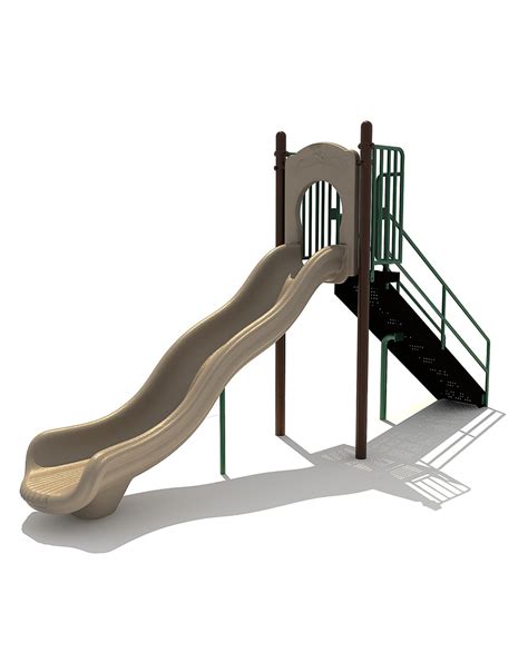 5 Free Standing Single Wave Slide Commercial Playground Equipment