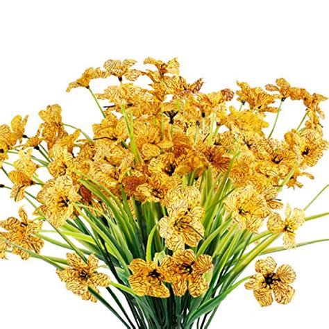 8 bundles artificial lavender flowers outdoor fake flowers for decoration uv resistant no fade faux plastic plants garden porch window box décor (purple) 4.3 out of 5 stars 3,279 $10.99 $ 10. 12 Bundles Artificial Flowers Outdoor UV Resistant Flowers ...