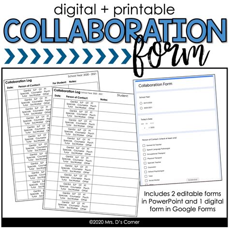 Collaboration Forms and Collaboration Log for IEP Teams [Digital