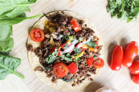 Bison soaks up the taco seasoning to delicious effect, as do the caramelized onions and peppers. Healthy Weeknight Bison Tacos | Recipe in 2020 | Bison ...