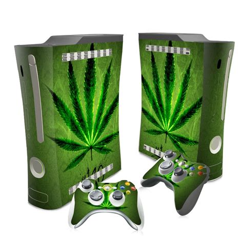 Free Drop Shipping Great Weed Leaves Skin Sticker For Xbox 360 Console