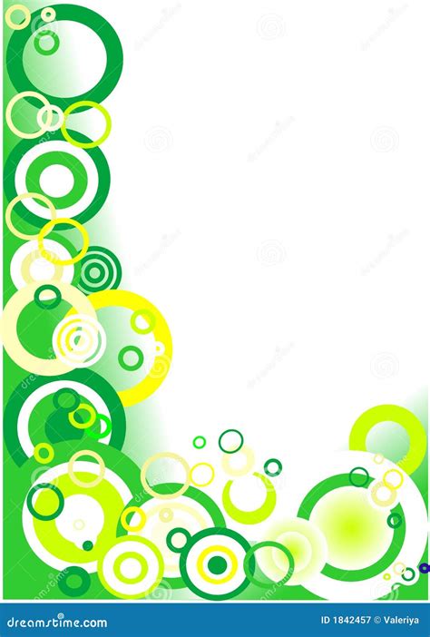 Esquina Verde Círculos Ilustración Del Vector Ilustración De