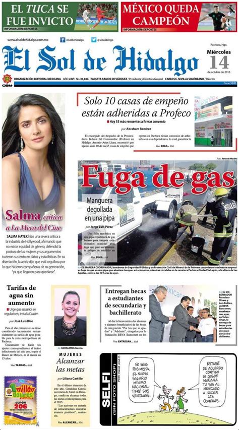 Periódico El Sol De Hidalgo México Periódicos De México Edición De