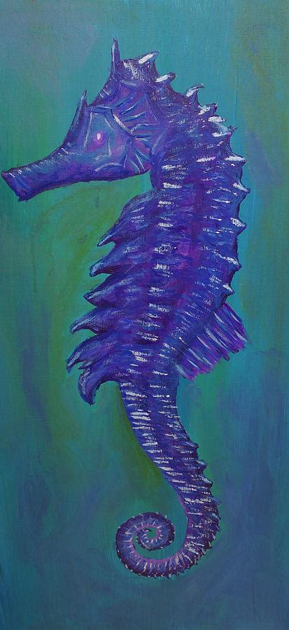 Purple Seahorse Painting By Corby Bender