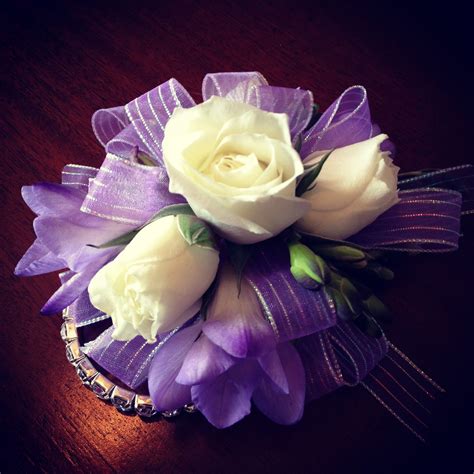 Purple Corsages And Boutonnieres Corsage Prom