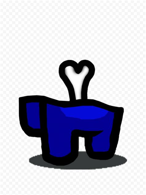 Hd Crewmate Among Us Blue Character Bone Png Citypng