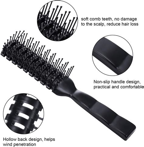 2 Packs Vent Brush Flexible Vented Hair Brush Pin Hair Brush Hair Comb