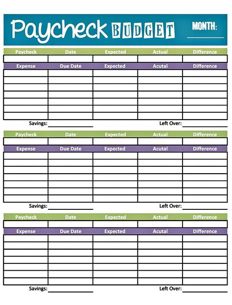 013 Printable Monthly Budget Template Free Best Of Blank