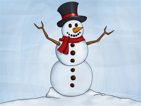 How To Draw A Snowman 8 Steps With Pictures Wikihow