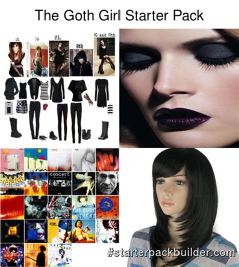 Goth Girl Starter Pack Starter Packs Know Your Meme Emo Starter