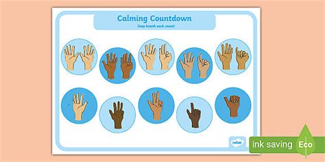 Countdown Calming Strategy Poster Teacher Made Twinkl