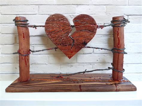 The Shattered Heart by Eric Jarvey, Wooden Sculpture, Birch Wood