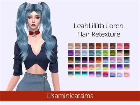 Lmcs Leahlillith Loren Hair Retexture By Lisaminicatsims At Tsr Sims