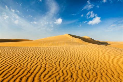 Dunes Of Thar Desert Rajasthan India Stock Photo Image Of Indian