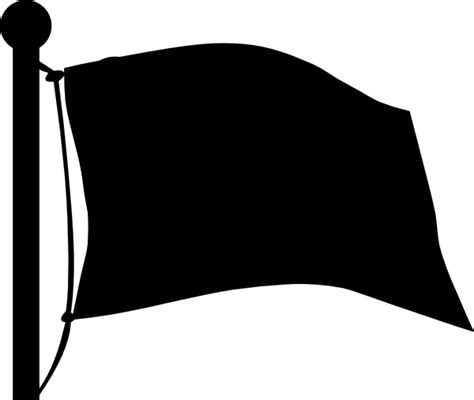 Download Banner Blank Pennant Plain Black Flag Waving Full Size Png
