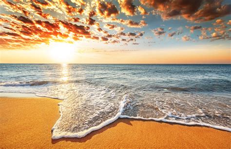 Wallpaper Sunlight Sunset Sea Shore Sky Beach Sunrise Calm