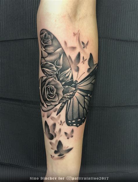 Forearm Female Butterfly Tattoo Arm Sleeve In 2022 Rose And Butterfly Tattoo Sleeve Tattoos