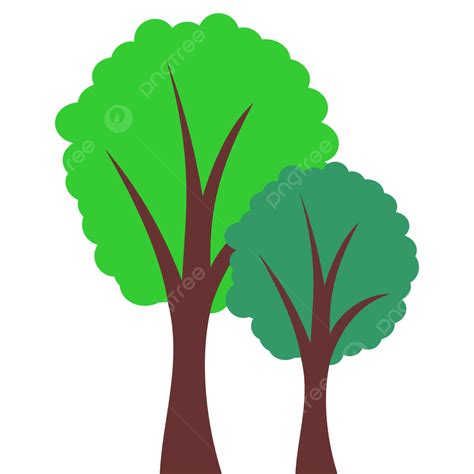 Double Basic Design From Green Tree Vector Green Tree Art Tree Basic