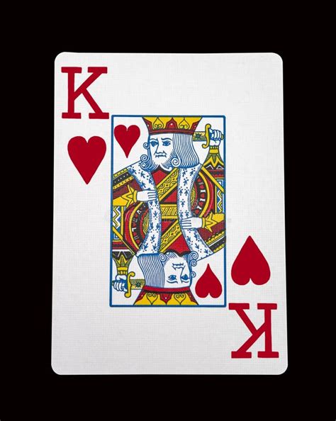 King Of Hearts Card With Clipping Path Stock Photo Image Of White