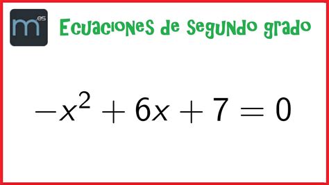 Formula General Para Ecuaciones De Segundo Grado Ejemplo 1 De 8 Images