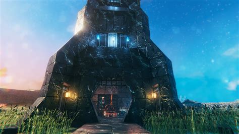 Completed Build Black Marble Tower With Lightning Rod Rvalheim