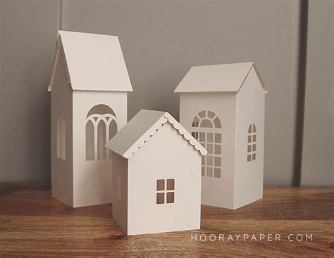 Paper House SVG Cutting Files 3D Houses DXF Die Cut Craft | Etsy