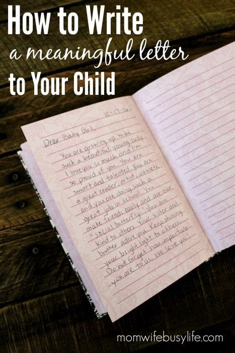 How To Write A Letter To Your Child Mom Wife Busy Life