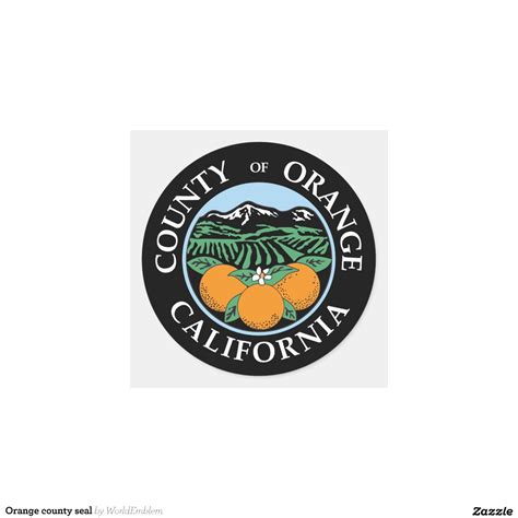 Orange County Seal Round Stickers Zazzle