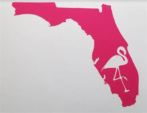 Florida Decal Florida Sticker Flamingo Decal Flamingo Etsy
