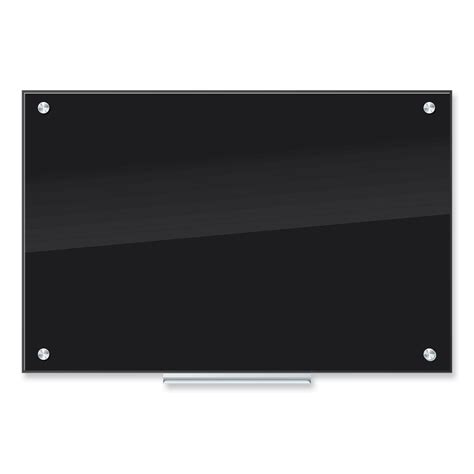 Black Glass Dry Erase Board 35 X 23 Black Surface Reparto