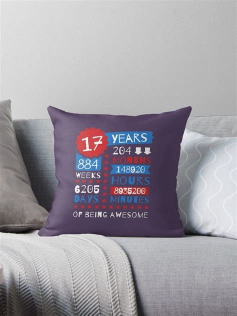 17 Years Of Being Awesome Splendid 17th Birthday T Ideas Throw