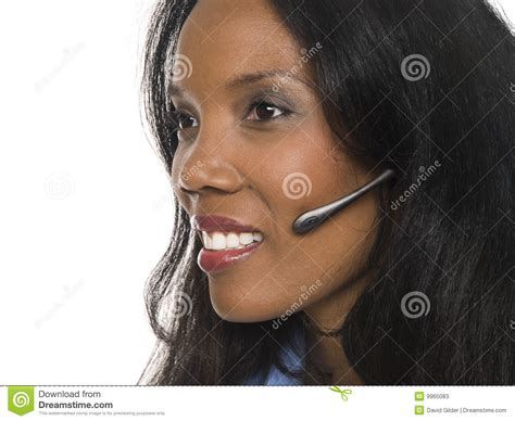 Businesswoman Telephone Operator Stock Image Image Of African Phone 9965083